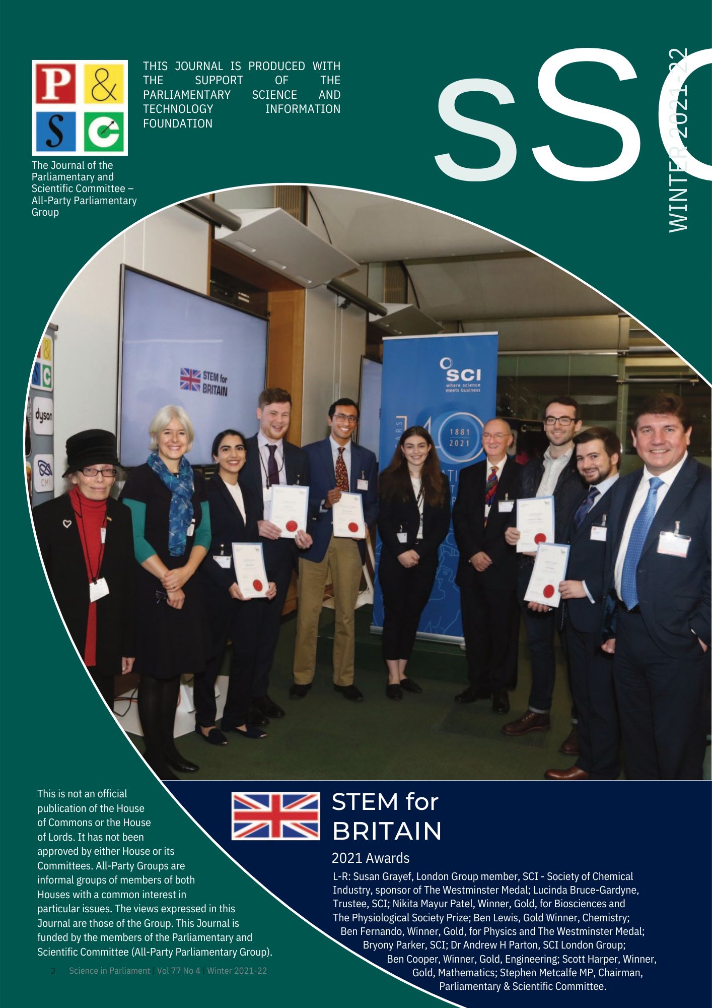 Science in Parliament - Winter 2021