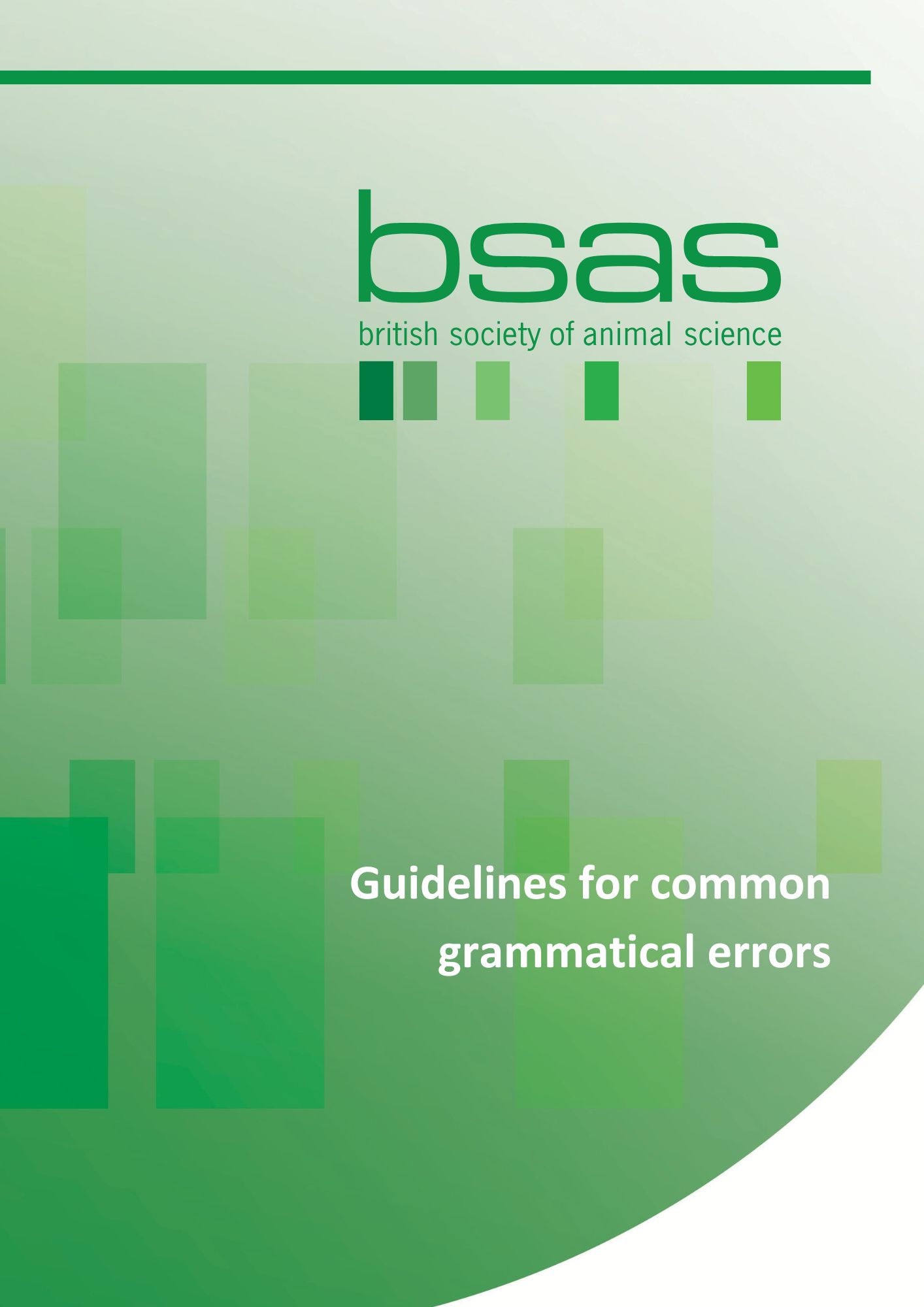 Guidelines for common grammatical errors