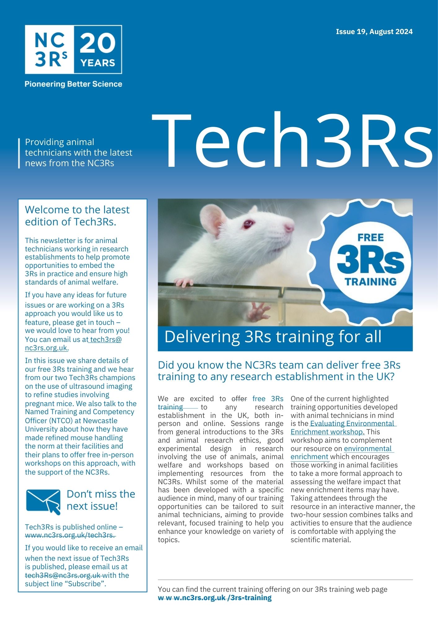 NC3Rs - Tech3Rs newsletter 